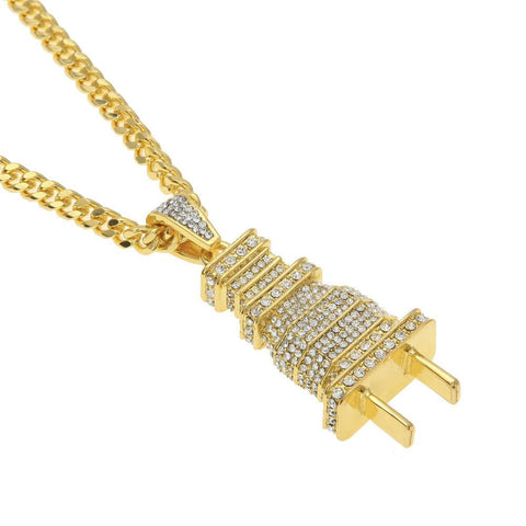 MICRO DIAMOND PLUG NECKLACE