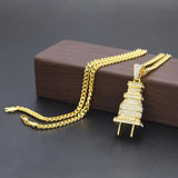 MICRO DIAMOND PLUG NECKLACE