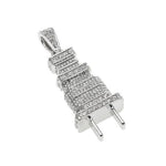 MICRO DIAMOND PLUG NECKLACE