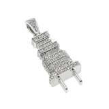 MICRO DIAMOND PLUG NECKLACE