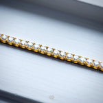 4MM DIAMOND BUTTERCUP TENNIS CHAIN IN GOLD *NEW*